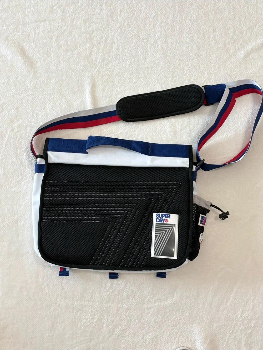 Superdry White, Blue & Red Retro Sport Messenger Bag
